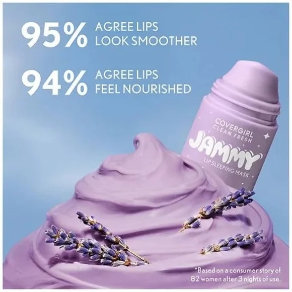 COVERGIRL Clean Fresh Jammy Lip Sleeping Mask - Lavender and Blush - Picture 5 of 6